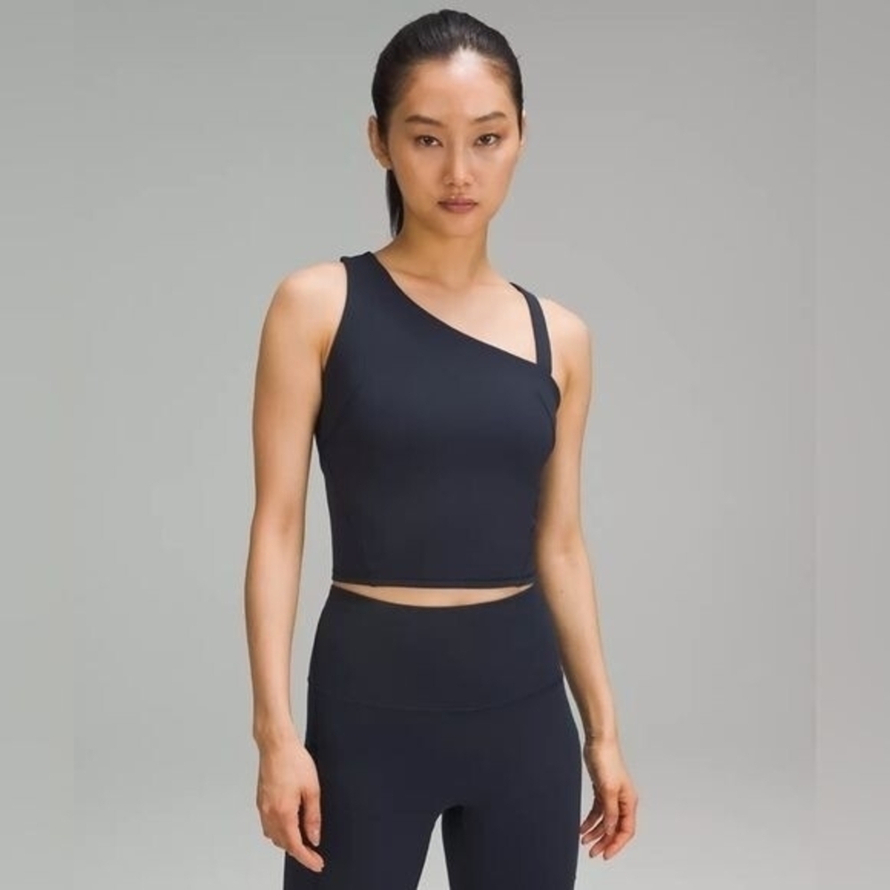 Lululemon Everlux Asymmetrical Tennis Tank Top True Navy Size 0